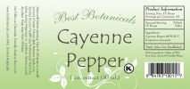 Cayenne Pepper Extract 1 Oz. 40 Mhu
