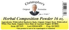 Herbal Composition Powder 16 Oz