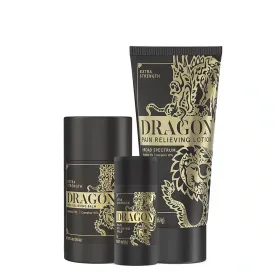 Dragon Pain Relieving Black Bundle Broad Spectrum – Lotion, Roll Up & Travel Size
