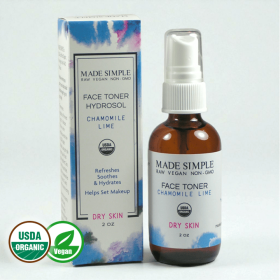 Organic Vegan Chamomile Lime Face TONER for Dry Skin