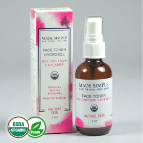 Organic Vegan Helichrysum Lavender Face TONER for Mature Skin