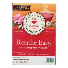 Traditional Medicinals Breathe Easy Herbal Tea — 16 Tea Bags per Box (Case of 6)
