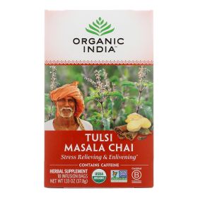Organic India Tulsi Tea Chai Masala - 18 Tea Bags - Case Of 6