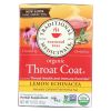 Traditional Medicinals Organic Throat Coat Lemon Echinacea Herbal Tea — 16 Tea Bags per Box (Case of 6)