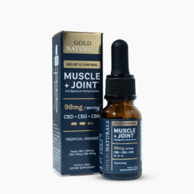 Muscle & Joint Relief Hemp Tincture – Full-Spectrum CBD + CBG + CBN - Fast-Acting Pain Support, Recovery Boost - Size: 15 ML; Strength: Heavy