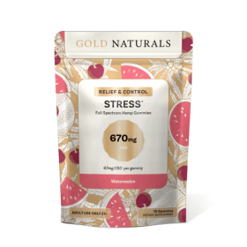 Stress Relief Gummy – Full-Spectrum Hemp Extract with CBD + CBG for Calm & Focus - Natural Anxiety & Mood Support - Size: 1 PACK; Flavor: Watermelon