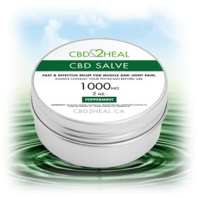 CBD Healing Salve Cream - Flavour: Peppermint; Dosage: 1000mg