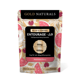 5 mg Entourage Δ9 Hemp Gummies – Utah Compliant, Full-Spectrum Calm & Relaxation - Size: 10 PACK; Flavor: Watermelon Cherry