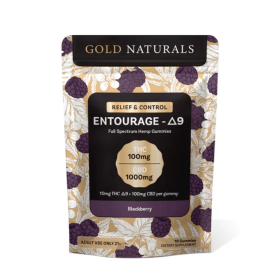 10mg Entourage Δ9 THC Gummies – Full-Spectrum Hemp Extract for Stress Relief, Relaxation & Sleep - Size: 25 PACK; Flavor: Blackberry
