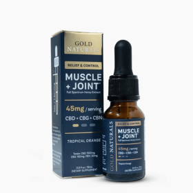 Muscle & Joint Relief Hemp Tincture – Full-Spectrum CBD + CBG + CBN - Fast-Acting Pain Support, Recovery Boost - Size: 15 ML; Strength: Light