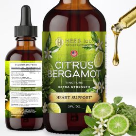 Citrus Bergamot Tincture Liquid Extract – Extra Strength Heart Support Supplement, 2 fl oz
