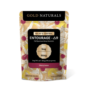 5 mg Entourage Δ9 Hemp Gummies – Utah Compliant, Full-Spectrum Calm & Relaxation - Size: 1 PACK; Flavor: Cherry Lemon