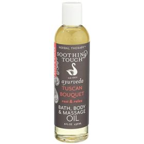 Tuscan Bouquet Bath, Body & Massage Oil – Rest & Relax Ayurvedic Blend with Chamomile, White Rose, Bergamot & Kava Kava – Holistic Skincare &
