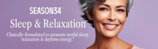 SEASON34 Menopause & Perimenopause Sleep Support for Women 40+ | Night Sweats & Hot Flash–Related Awakenings | Stay Cool All Night & Wake Refreshed |