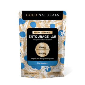 5 mg Entourage Δ9 Hemp Gummies – Utah Compliant, Full-Spectrum Calm & Relaxation - Size: 30 PACK; Flavor: Blue Raspberry