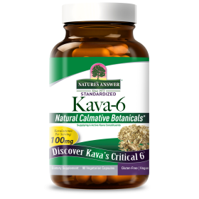 Nature's Answer - Kava 6 Capsules - Gluten Free - 90 Vegetarian Capsules