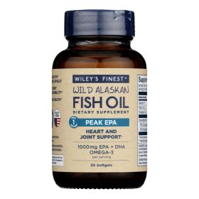 Wiley's Finest Peak EPA Fish Oil 1,000 mg – 30 Softgels