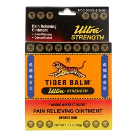 Tiger Balm Ultra Strength Pain Relieving Ointment – Non-Staining – 1.7 oz (50 g)