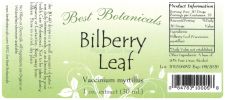 Organic Bilberry Leaf Extract 1 Oz