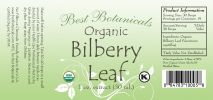 Organic Bilberry Leaf Extract 1 Oz
