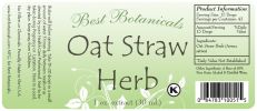 Organic Oat Straw Herb Extract 1 Oz