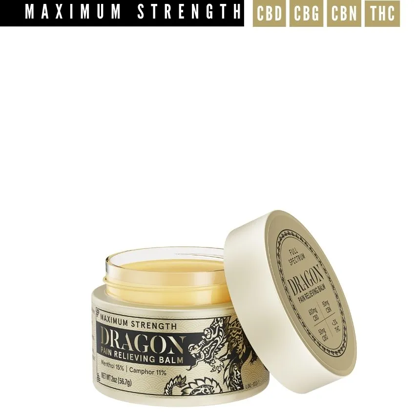 Dragon Pain Relief Balm, Maximum Strength Jar, 2 oz - Full Spectrum Formula