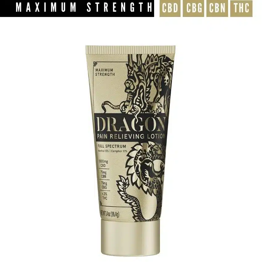 Dragon Pain Relief Lotion, Maximum Strength, 3.4 oz - Full Spectrum Formula