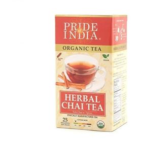 Pride of India Organic Herbal Chai Tea (Decaf) — 25 Tea Bags