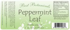 Organic Peppermint Leaf Extract 1 Oz