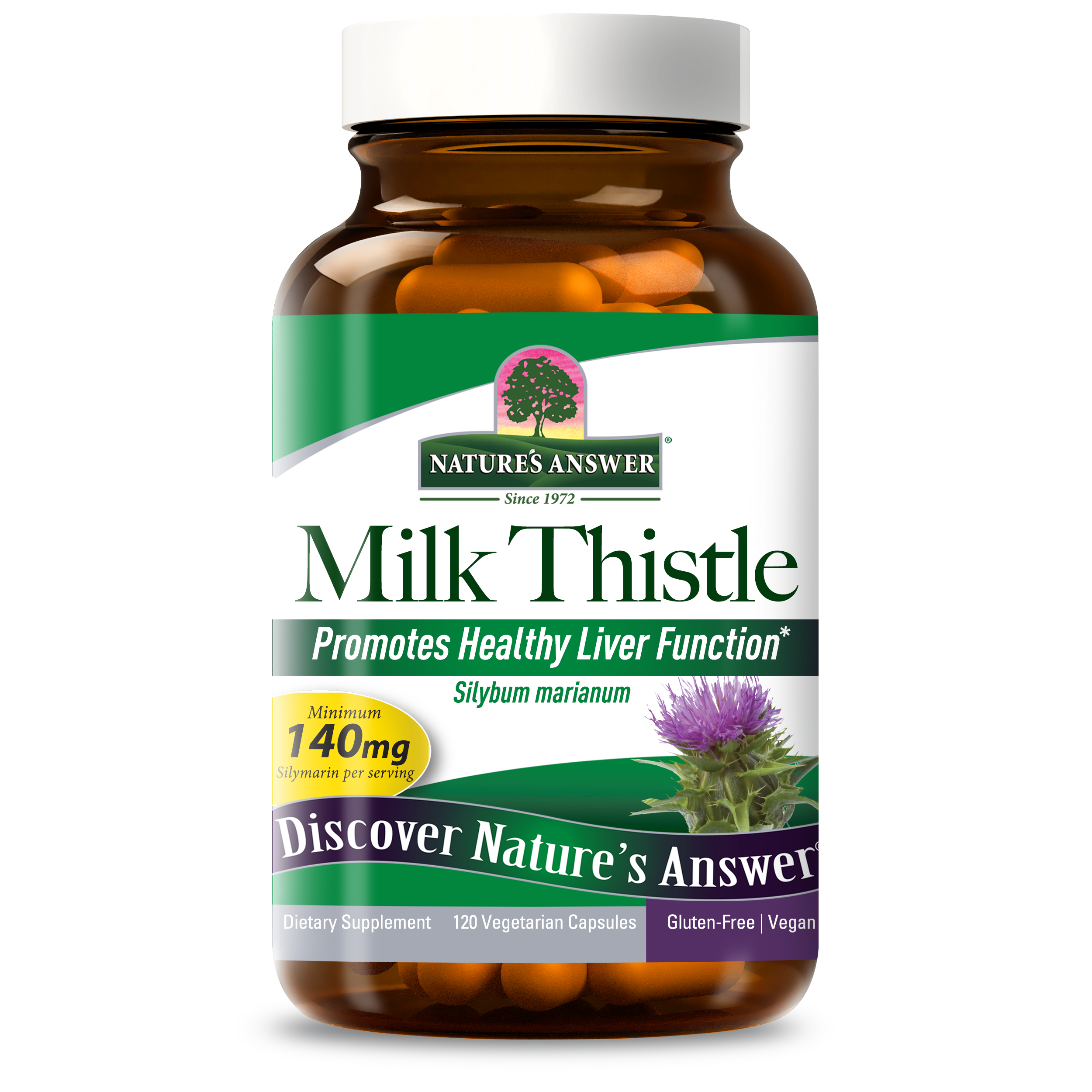 Nature's Answer - Milk Thistle Seed Extract - 120 Vegetarian Capsules