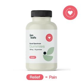 Broad Spectrum CBD Gummies for Pain (Zen Leafs) (Dosages: 300mg, Benefit: Relif)